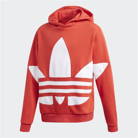 adidas trefoil hoodie rot weiß|adidas originals trefoil hoodie men's.